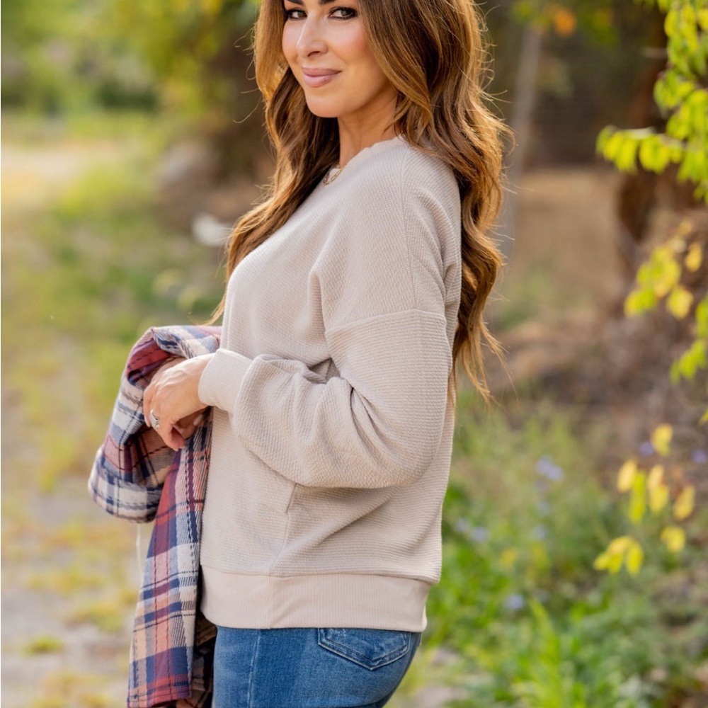 Oatmeal Pullover Sweater like new